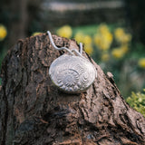 Large Double sided shell patterned pendant