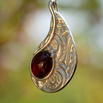 Tear Shaped Diachronic glass pendant