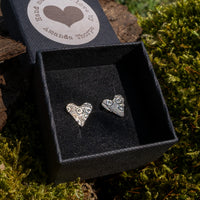 Love heart studs