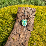 Fine silver & enamelled pendant