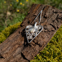 Large love heart & opal pendant