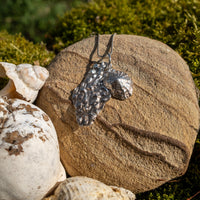 Seaside memories solid silver limpet shell & solid silver kelp pendants
